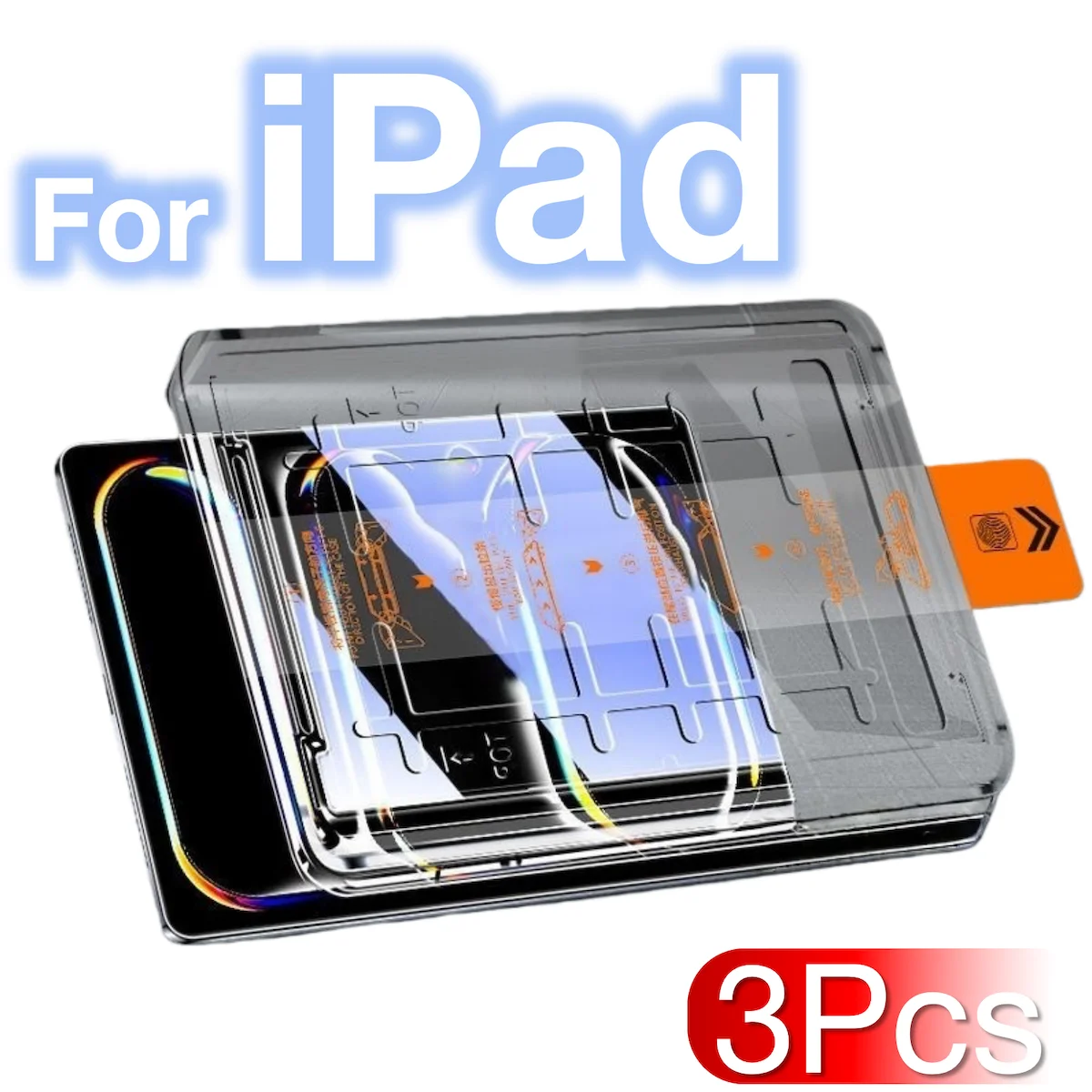 

3Pcs For iPad Pro 13inch 2026 2025 Mini Air 12.9inch 11inch Tempered Glass Screen Protector Easy Install Auto-Dust Removal Kit