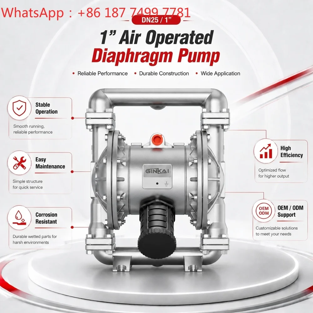 Food Grade Sanitary Stainless Steel Air Operated Double Diaphragm Pump Low Pressure Beverage Industrial Pump