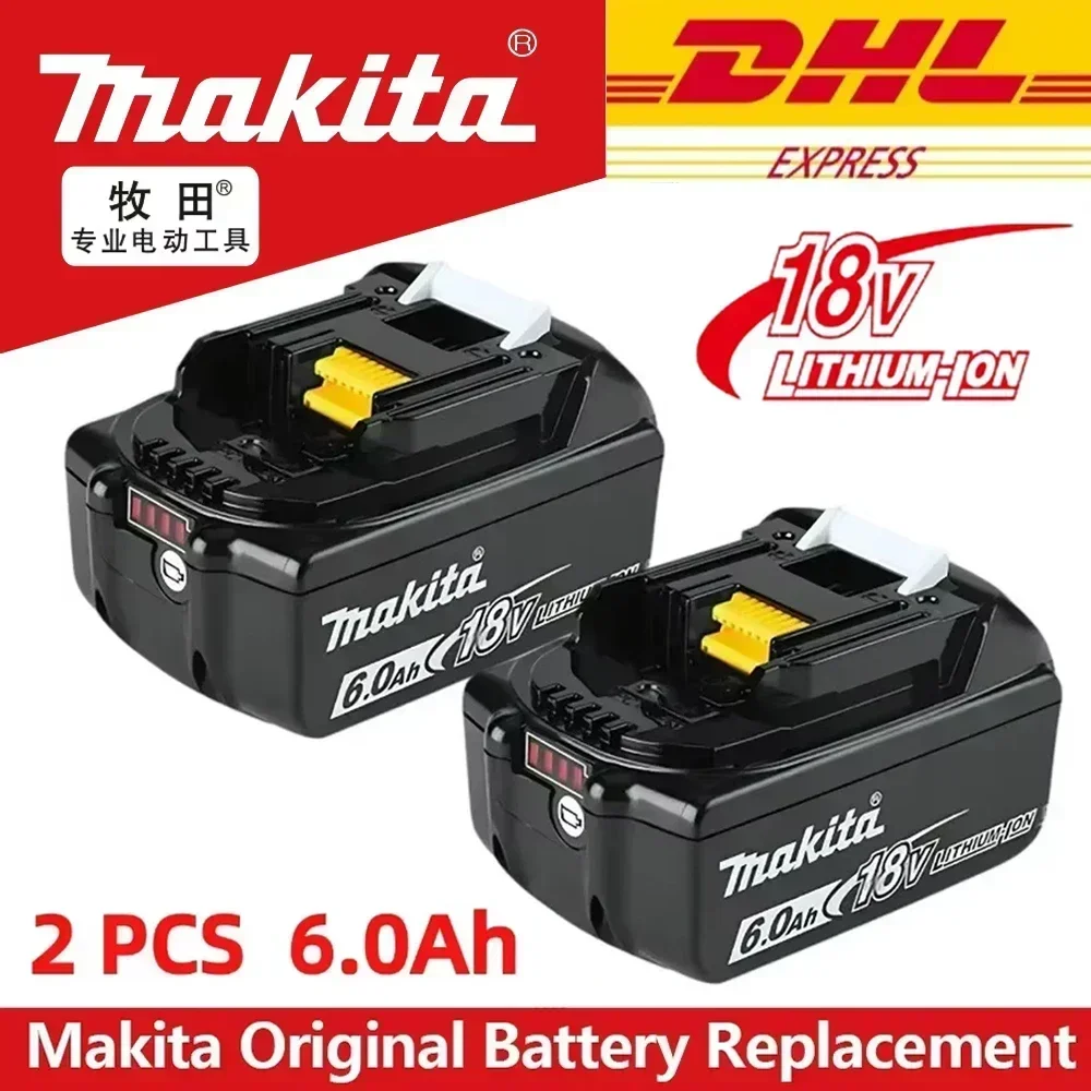 

Makita 18V Battery 6000mAh Li-ion Replacement LXT BL1860B BL1860 BL1850 BL1830 DHP482RFX9 BL1815 LXT400 for Cordless Drills