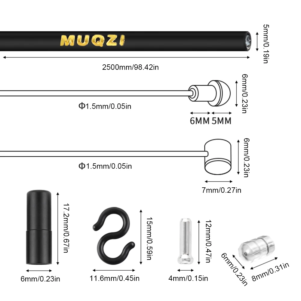 MUQZI MTB Road Bike Brake Cable Shift Line Set Universal Transmission Tube Cables Wire Accessories Bicycle Shift Brake Cable Kit