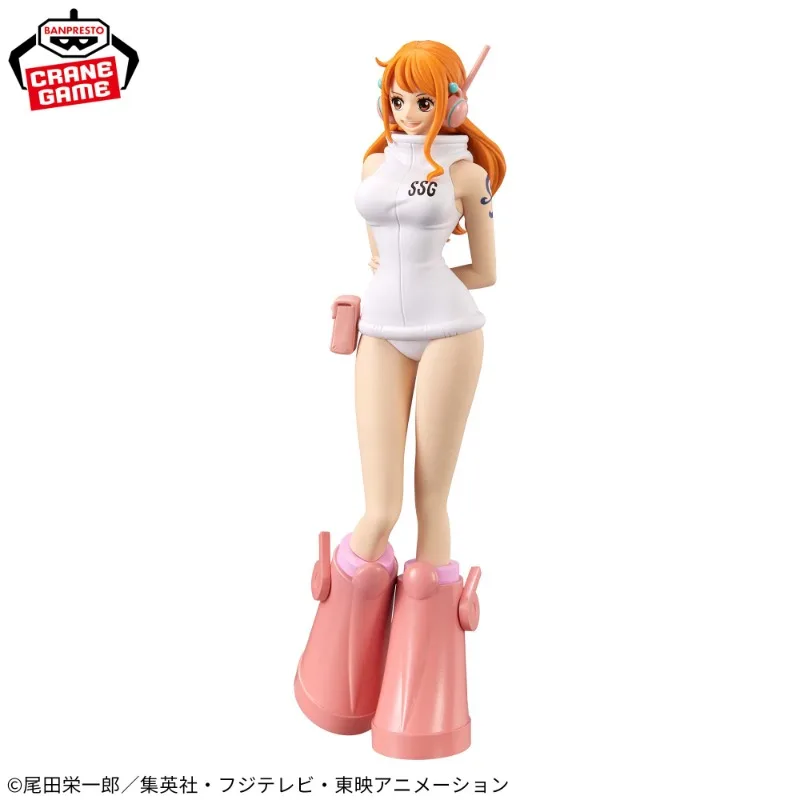 Bandai-Original Genuine BANPRESTO Anime Model Toy, One Piece, DXF, The Grandline Series, Egghead Nami, Figuras Presente, 16cm