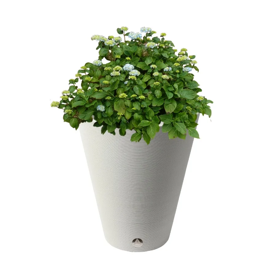 

Круглая ребристая кашпо Algreen Valencia 15x18,5 дюймов Белый