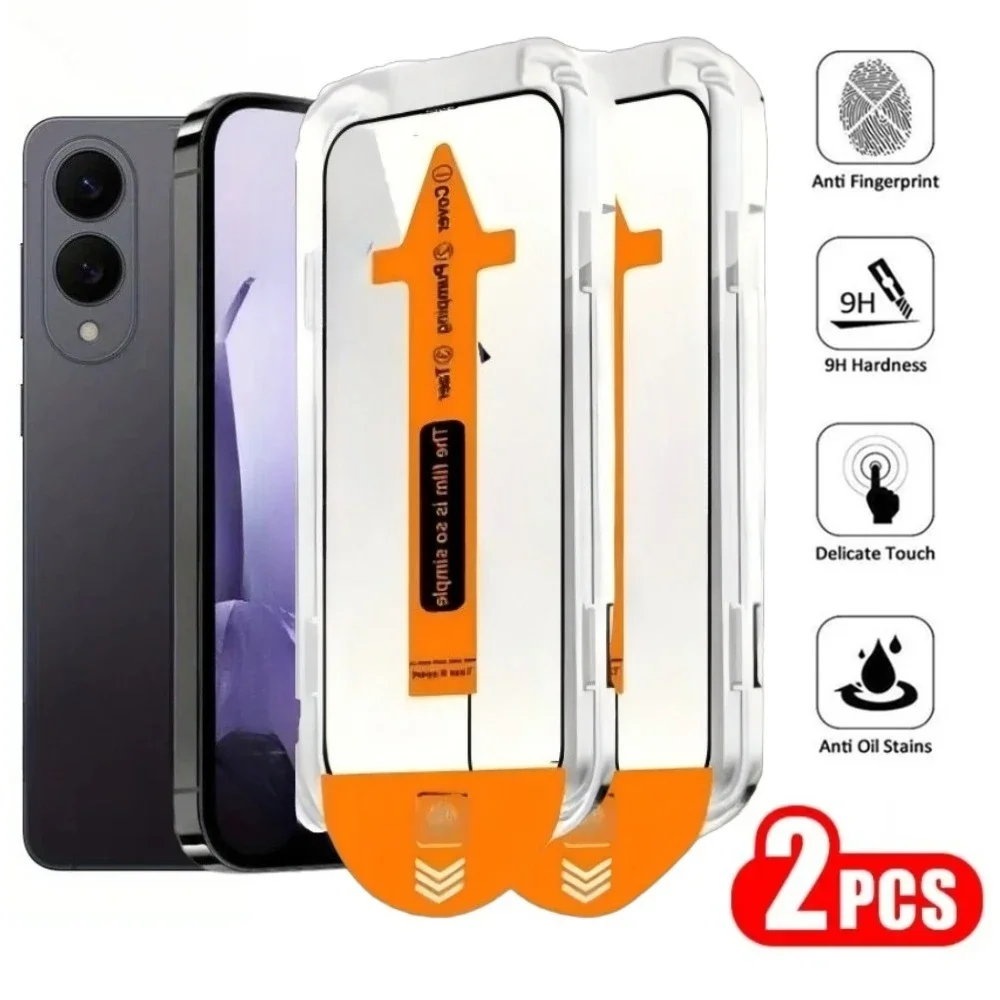 

2 шт. HD полноэкранная защита для Samsung Galaxy S25 Edge S24 S23 Ultra S22 S21 Plus S24 S23 S21 FE легко устанавливается закаленное стекло