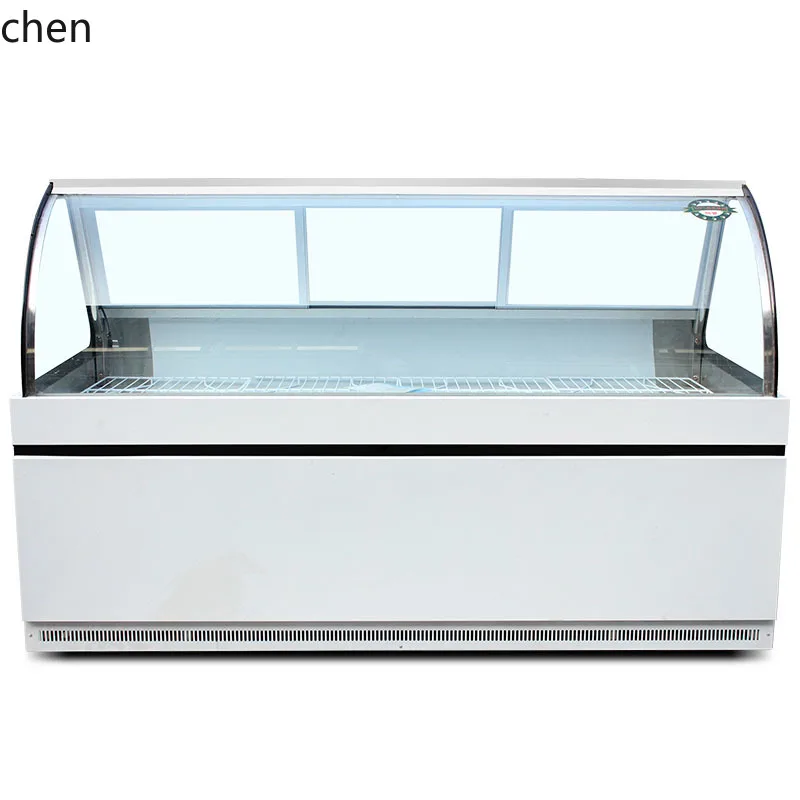 

HXL commercial double temperature cooked food display cabinet chilled meat display cabinet fresh-keeping freezer