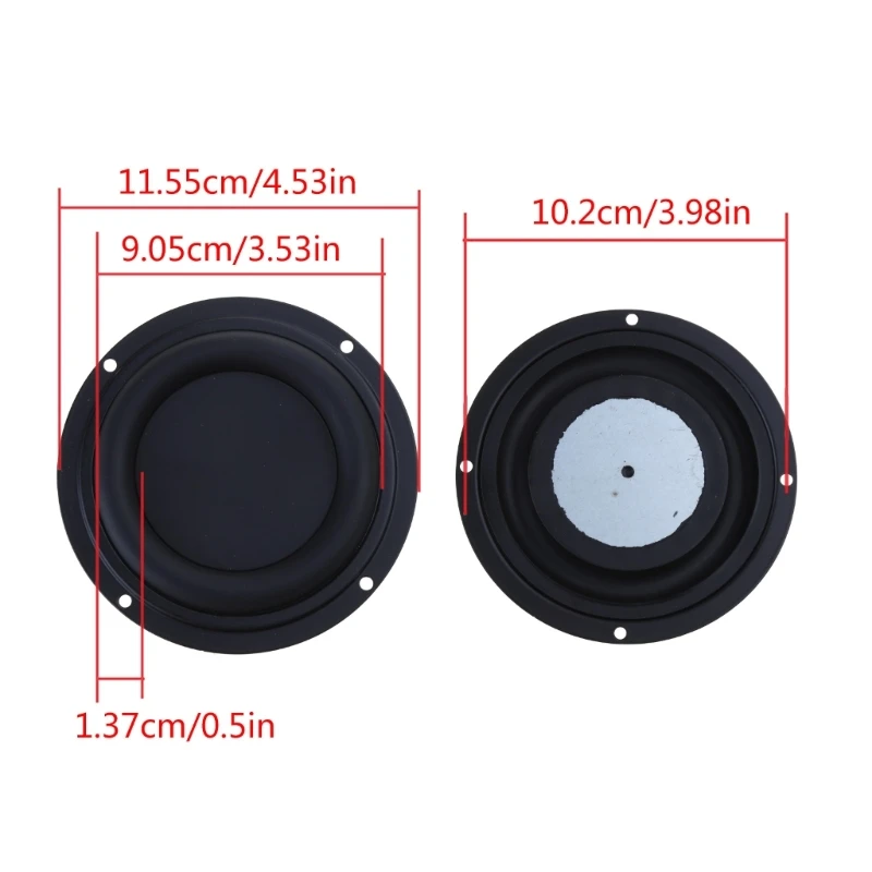 Bass Radiator Speaker Diafragma Tambahan Memperkuat Bass Getaran Membran Radiator Pasif untuk Speaker Woofer DIY