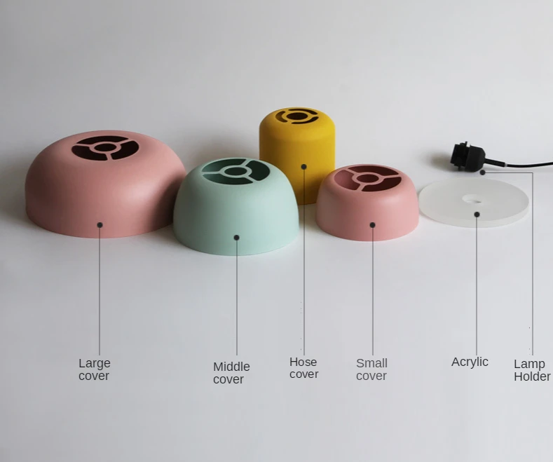 Modern Macaron Led Pendant Lamp Colorful Hanging Suspension Study Dining room Bedside Bedroom Chandelier Lighting lamp shades