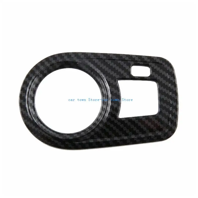 RXJE متوافقة مع MG4 EV2022-2024 مفاتيح المصابيح الأمامية السيارة تغطية تقليم ملصقات التزيين الداخلية ألياف الكربون ABS #4