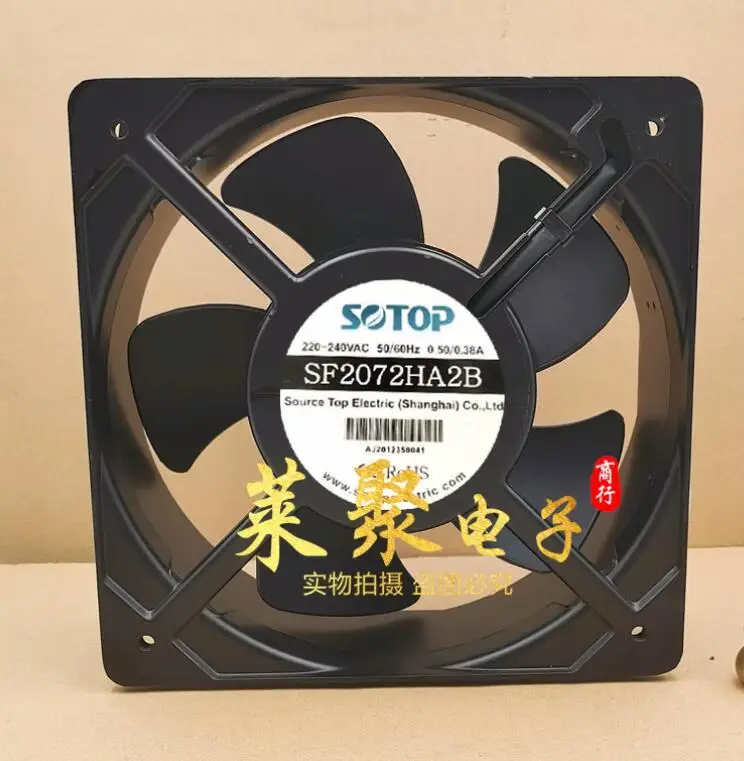 

SOTOP SF2072HA2B AC 220 В 0,50/0,38 А 205x205x72 мм Вентилятор охлаждения сервера