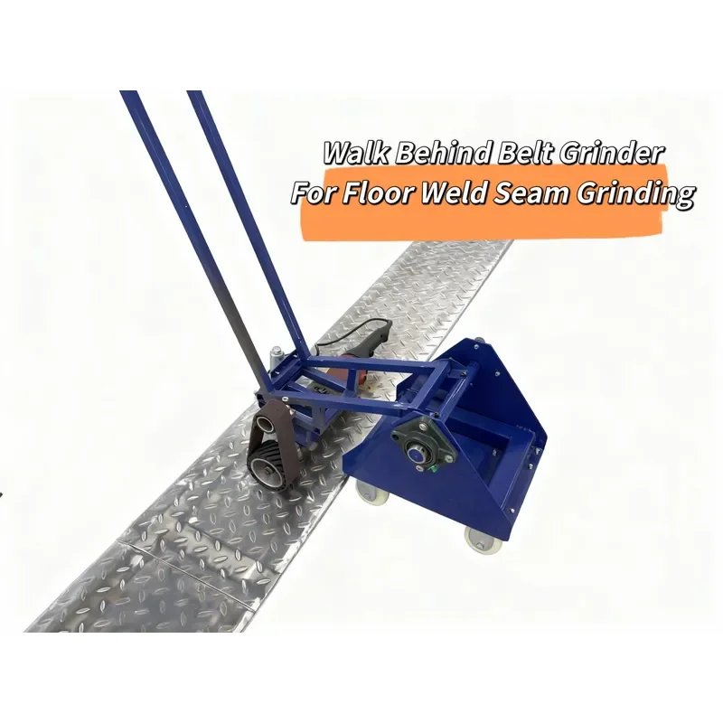 Electric 220V Hand Push Walk Behind Belt Sander Grinder for Floor Weld Seam Surface Polishing & Grinding