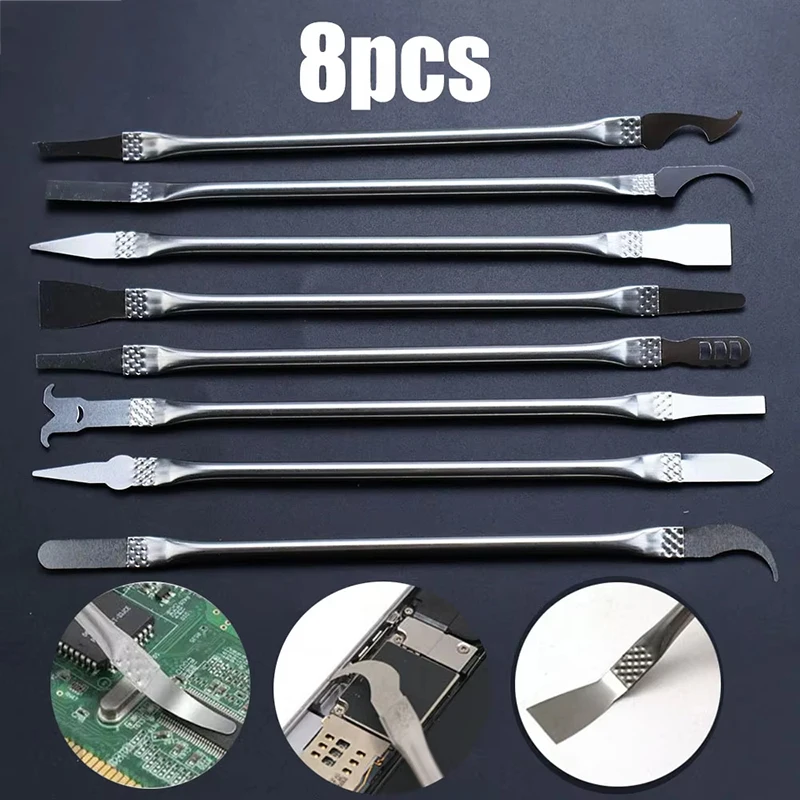 CPU IC Glue Remover 8 In 1 Phone Repair Hand Tool For Phone Notebook Computer Phone Laptop Repair Disassembly Prying Knife Set