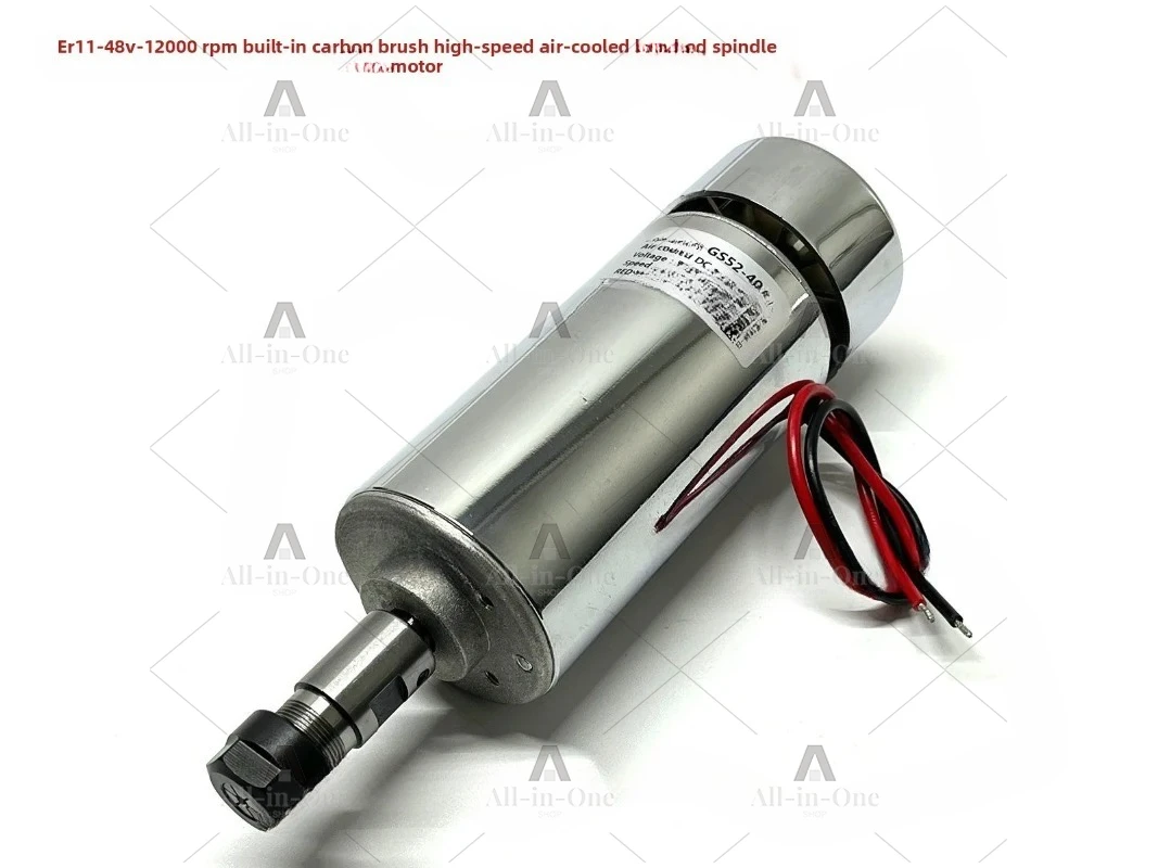 48V 400W High-speed Air-cooled Spindle Motor, PCB Engraving Machine Spindle, Grinding