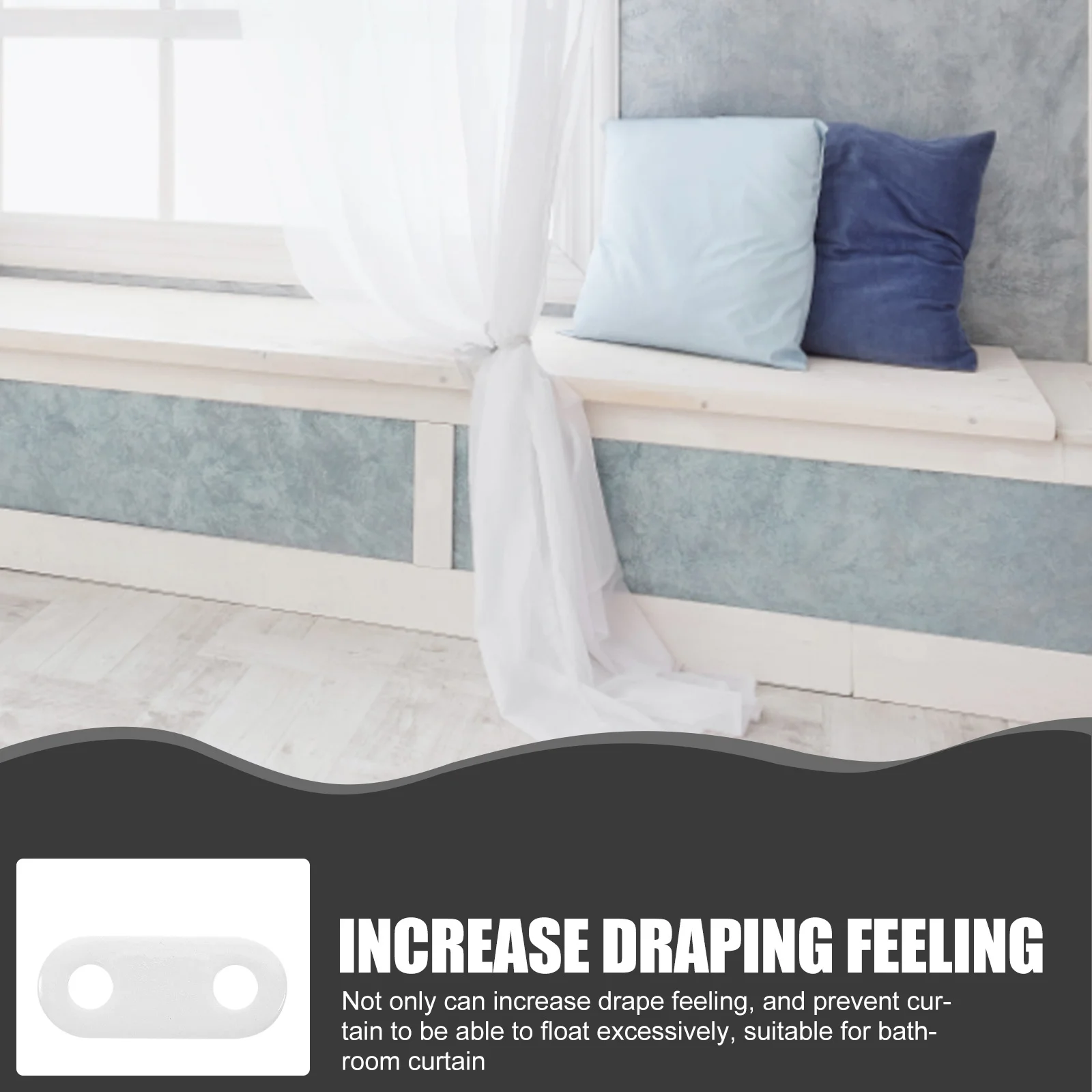 

12Pcs Drapery Iron Weight Blocks for Curtains Sewing Fixation Enhanced Drape Effect Suitable Bathroom Restaurant Wedding Event