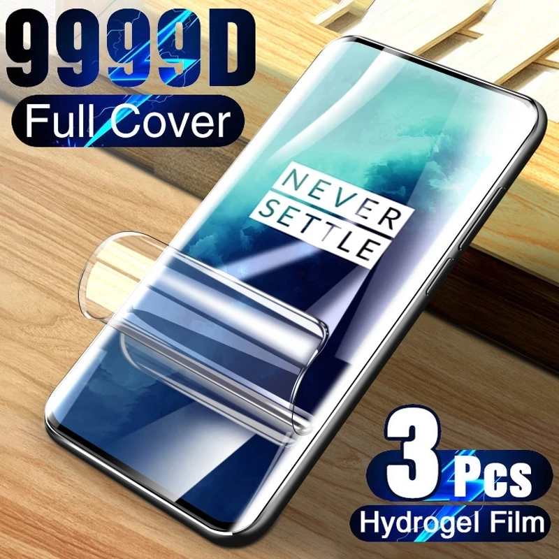 3PCS Hydrogel Film For OnePLus 7T 6T 5T 8T 10 Pro Full Soft Film Screen Protector For OnePLus 7 6 5 8 9 11 9R 9RT 10R 10T 11R