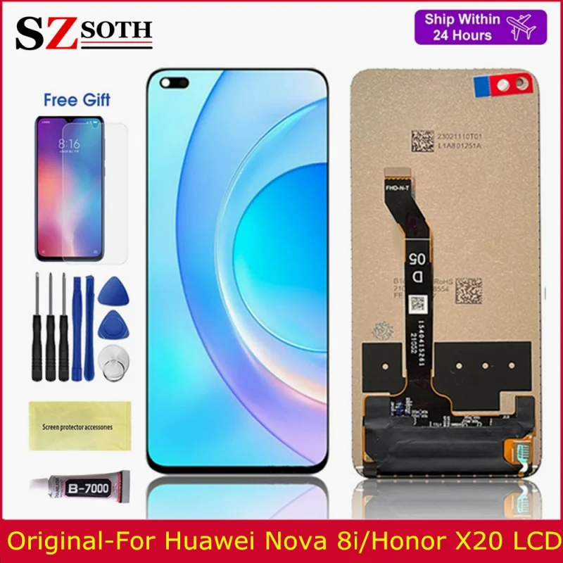 

Original For Huawei Nova 8i/Honor X20 LCD Touch Screen Digitizer Assembly Replacement For HonorX20/Nova8i LCD Display Screen