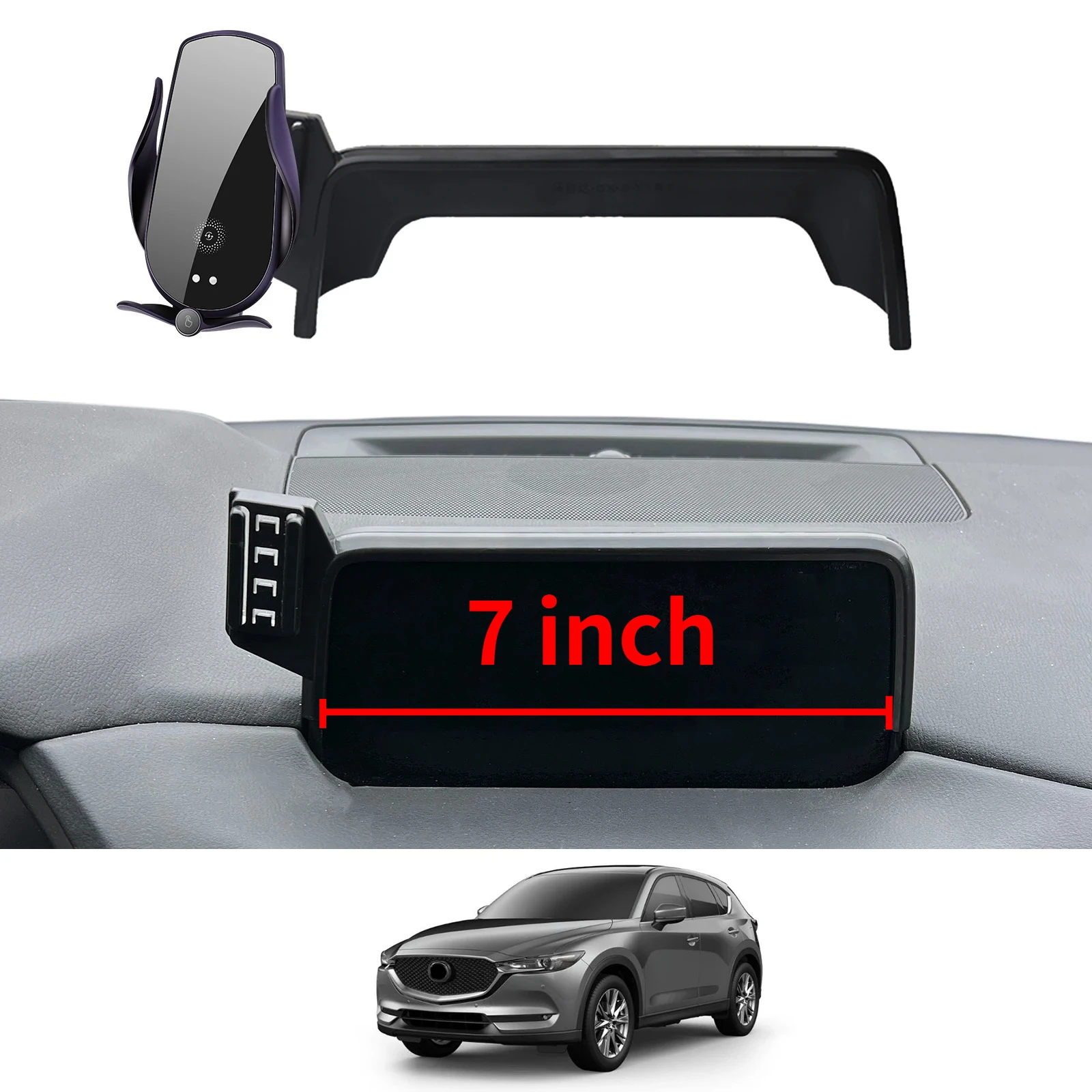 for Mazda CX-5 2017-2020 CX5 KF 7inch Phone Holder Screen Fixed Navigation Bracket Base Wireless Charging Accessories