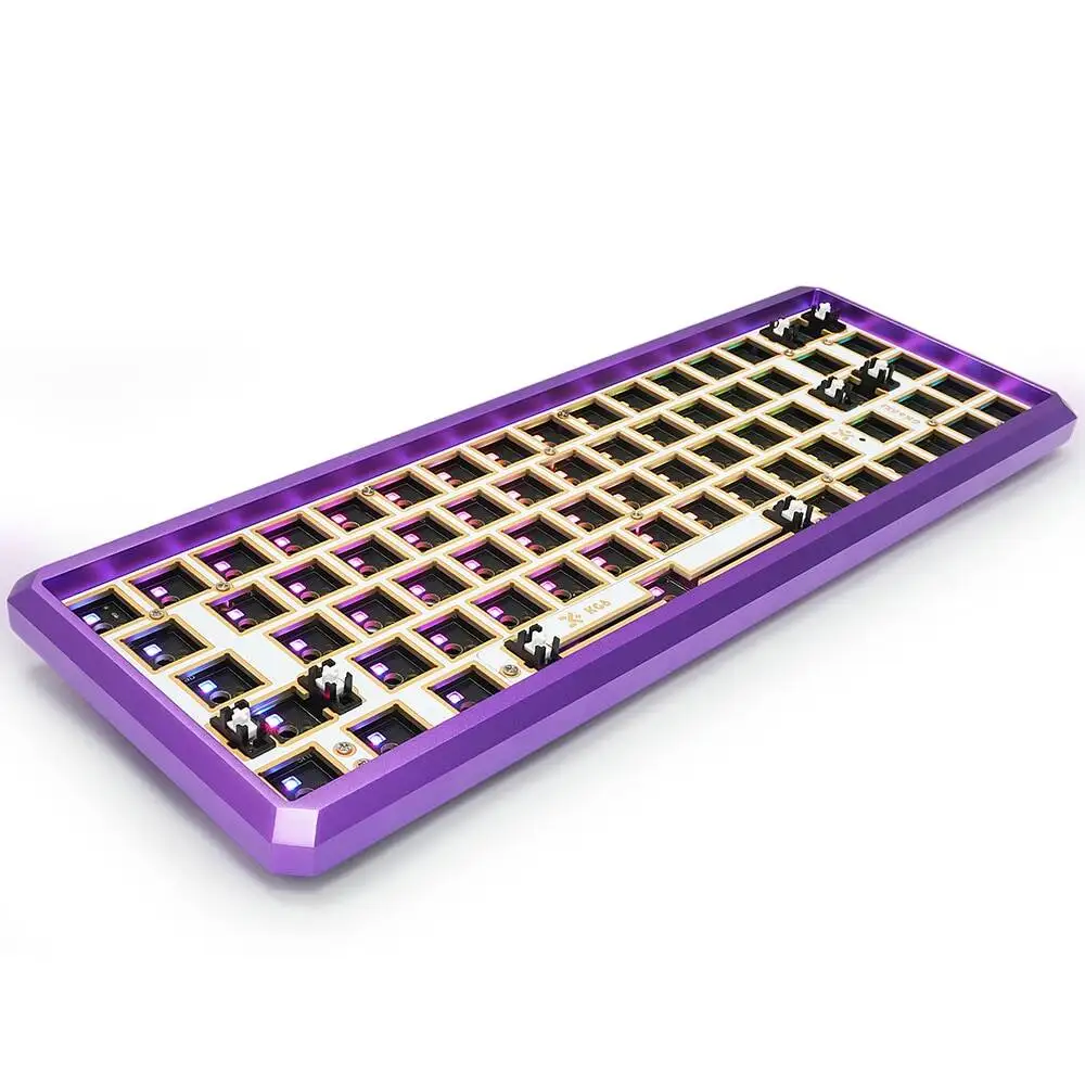 Imagem -05 - Skyloong-rgb Hot Swap Programável Bluetooth Junta Lite com Fio Cnc Case Pcb Plate Cherry mx Keyboard Kit Faça Você Mesmo Gk68 Gk68x Gk68xs