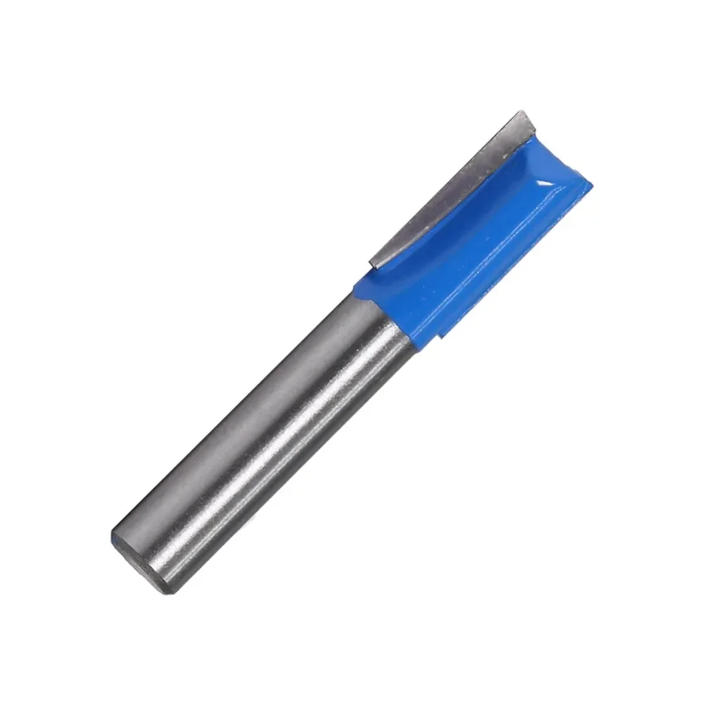 Slotting Straight Router Bit Set 8mm Shank Double-edged Carpenter Milling Cutter for Wood 6-20mm Cutting Dia Woodworking Tools