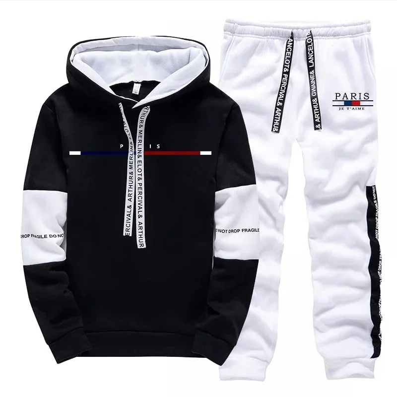 

Sports Men's Tracksuit Quality Autumn Winter Hooded Casual Single Sweatshirts And Daily Sweatpant Comfort Outdoor Jogging Simple