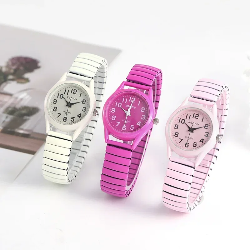 

Watches for Women Wrist Watches Stainless Steel Band Alloy Lovers Business Movement Wristwatch Elastic Strap Band Quartz Watch