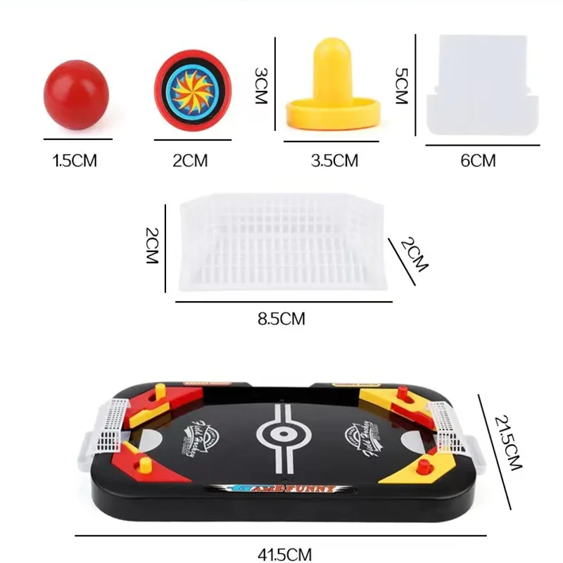 Juego de Hockey de Mesa 2 en 1 para niños y adultos, Mini juguete interactivo de escritorio, juegos de mesa de fiesta antiestrés, fútbol e hielo