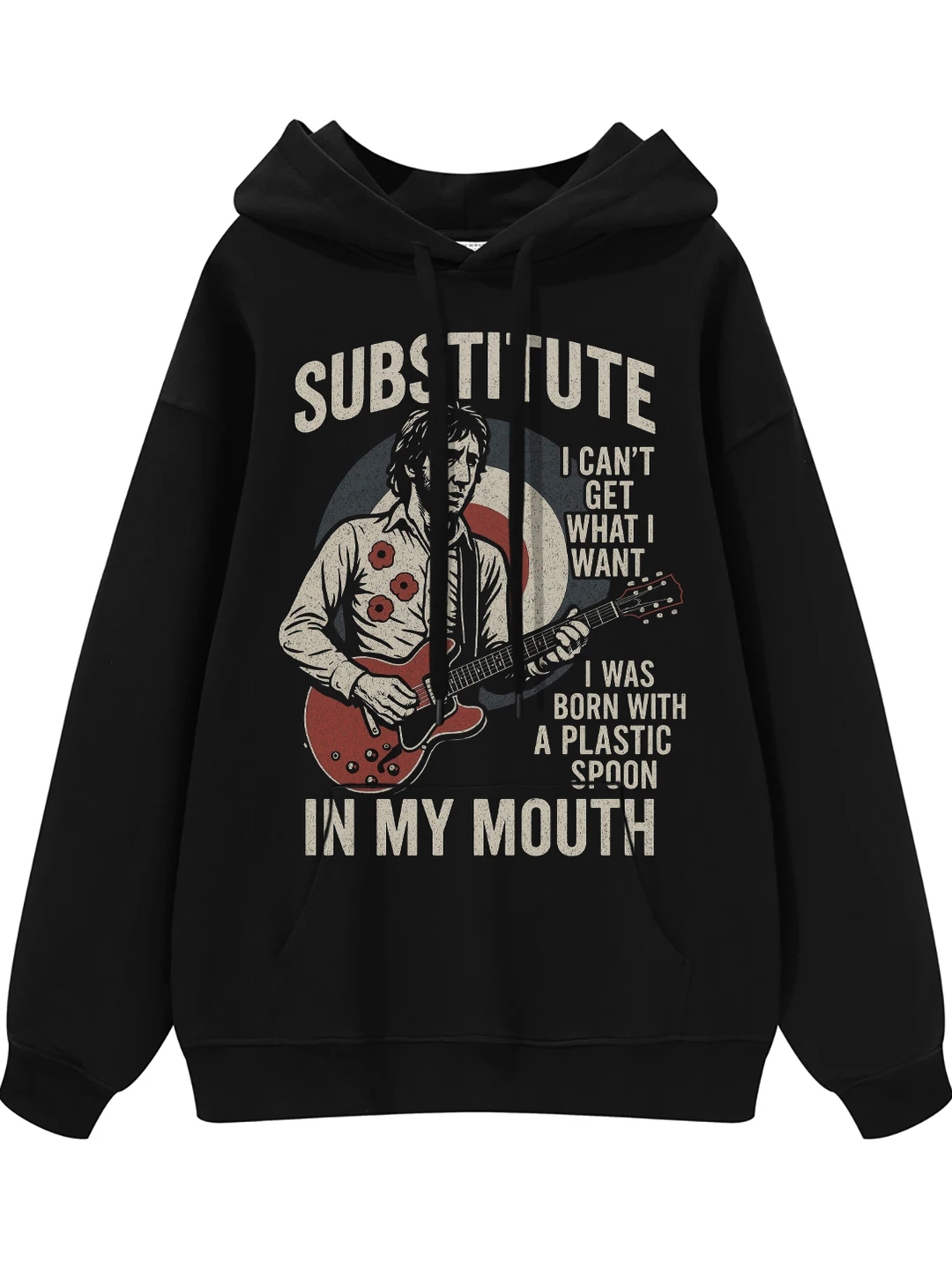the Whoi Rock Band Digital Direct Print Retro Portrait Pure Cotton Loose American Casual Hoodie Breathable Long Sleeve Sweats...