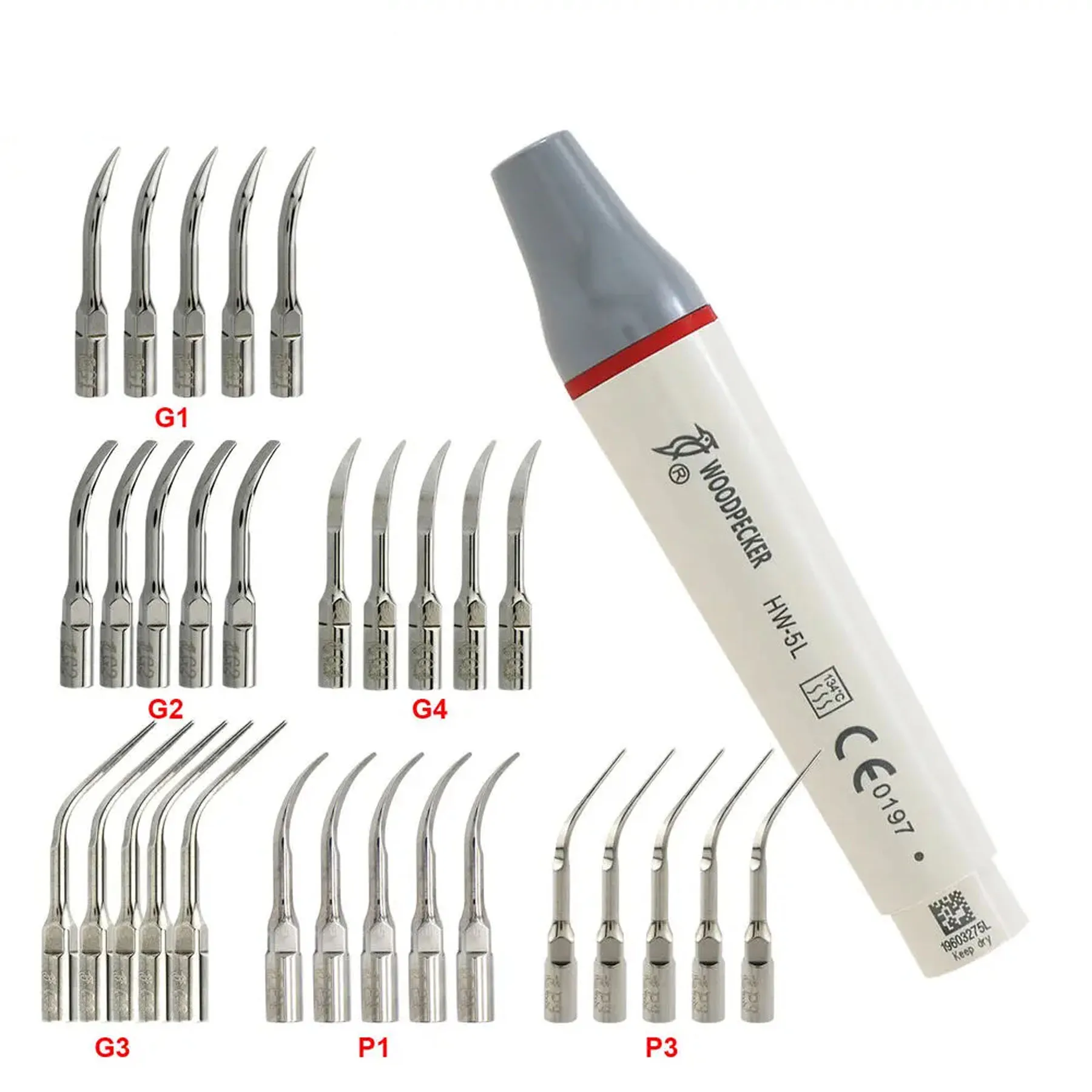 Woodpecker Dental Ultrasonic Scaler Rękojeść LED Odłączane końcówki HW-5L Pasują do EMS — zdjęcie 2