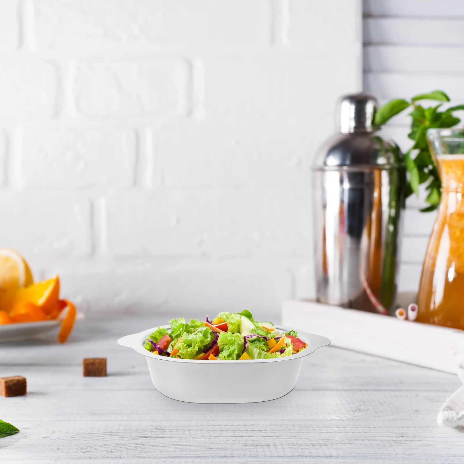 

Korean Style Stainless Steel Oval Bowl 21cm Large Capacity Flat Bottom Noodle Soup Pot Durable Multifunctional Cookware