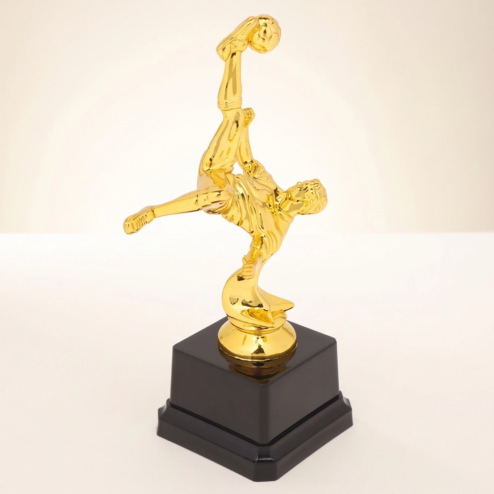Mini Soccer Trophy Gold-Colored Trophy with Footballer Figure Lightweight Compact for Children, Sports Ceremonies view 6