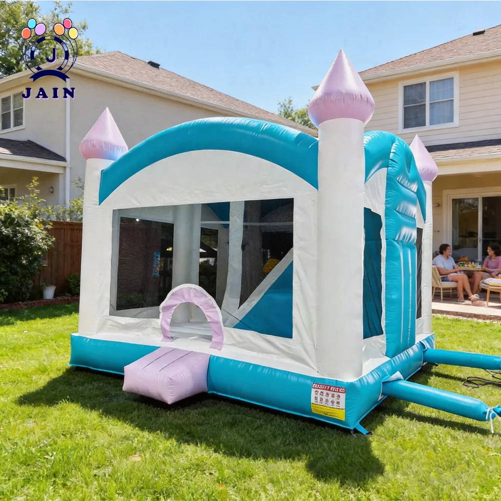 PVC Purple Inflatable Castle Commercial Outdoor Kids Jumping Bouncy Park House Bouncing Jumper Inflatable Castle Bouncer
