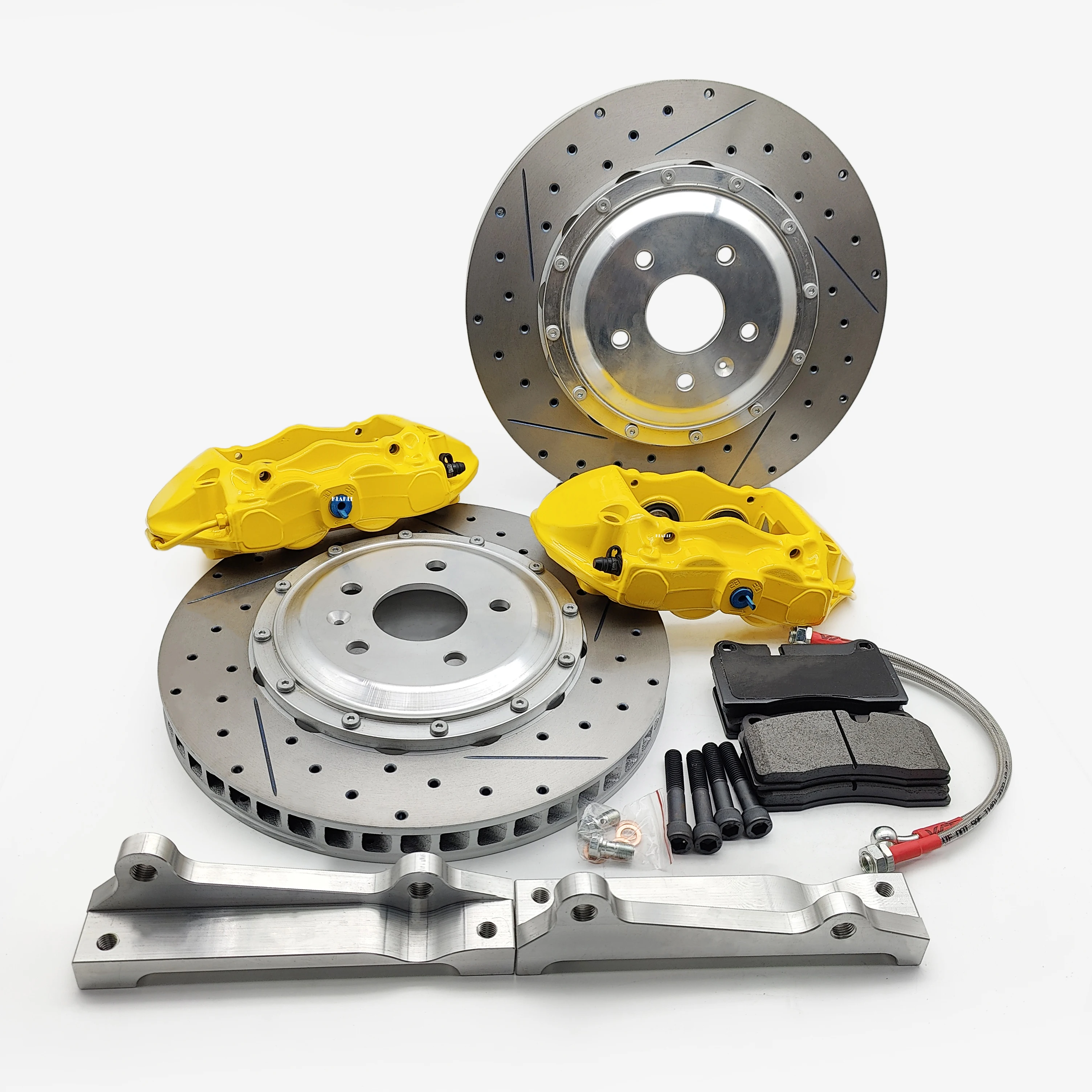 

Upgrade Brake Caliper Kit GT4 4 Big Piston Brake System For BMW E90 E60 Rear Brake Disc