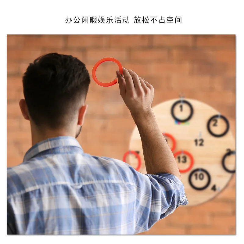 Tavola di legno + anelli di plastica Gioco per bambini Cabina di lancio di anelli Carnevale Giardino Giocattoli sportivi all'aria aperta Giochi di allenamento per agilità di velocità di lancio