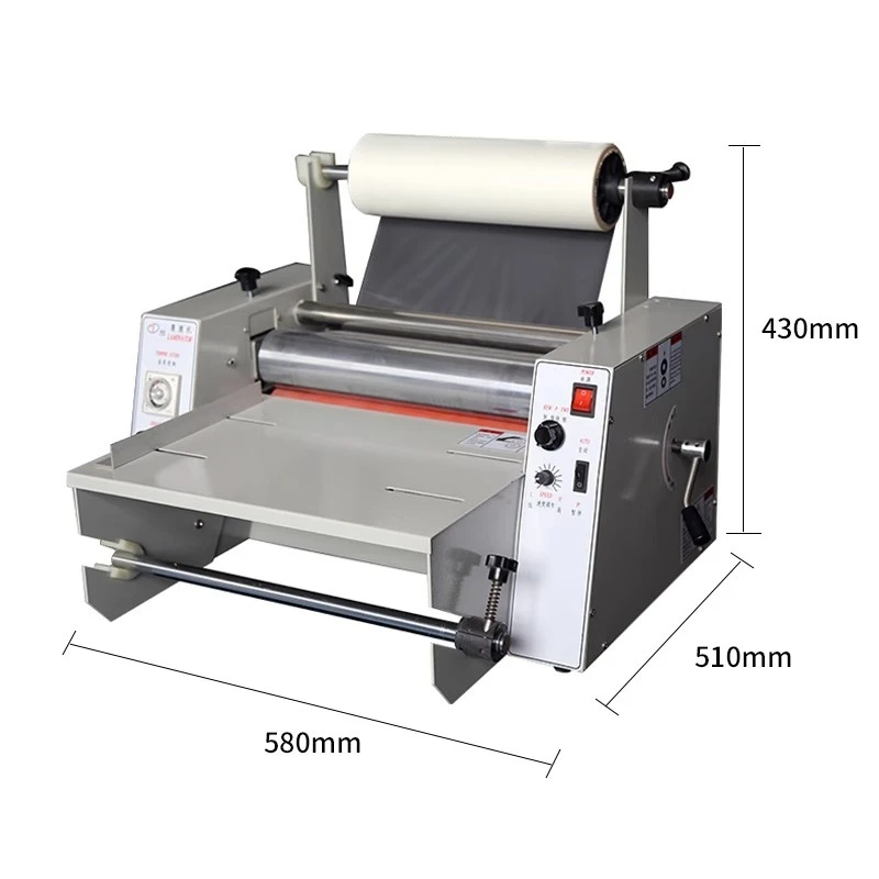 Cold Laminator Rolling Machine Single and Double Side Laminating Machine Adjustable Speed Steel Roll Laminating Machine