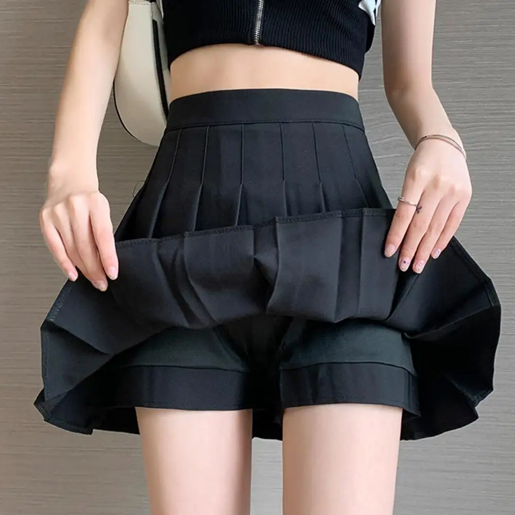 Summer High Waist Skirts Womens Sexy Mini Skirts Vintage Pleated Skirt Korean Tennis Skirts Short White Black