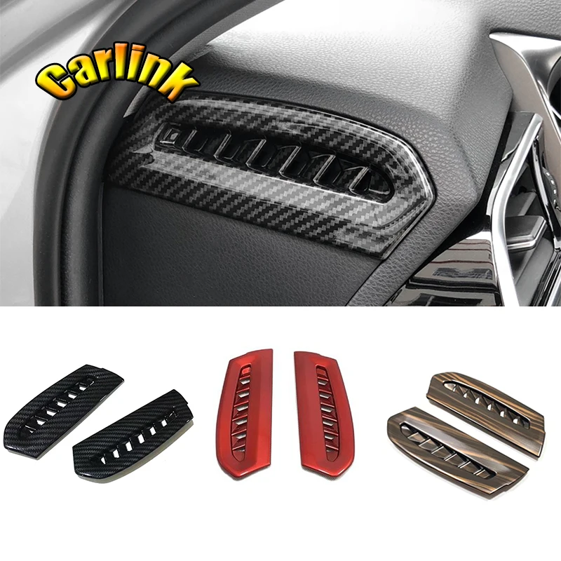 

For Toyota Camry XV70 2018 2019 ABS Matte and Carbon fibre Car Small Air Outlet Dashboard Vent Trims Car Styling Accessories