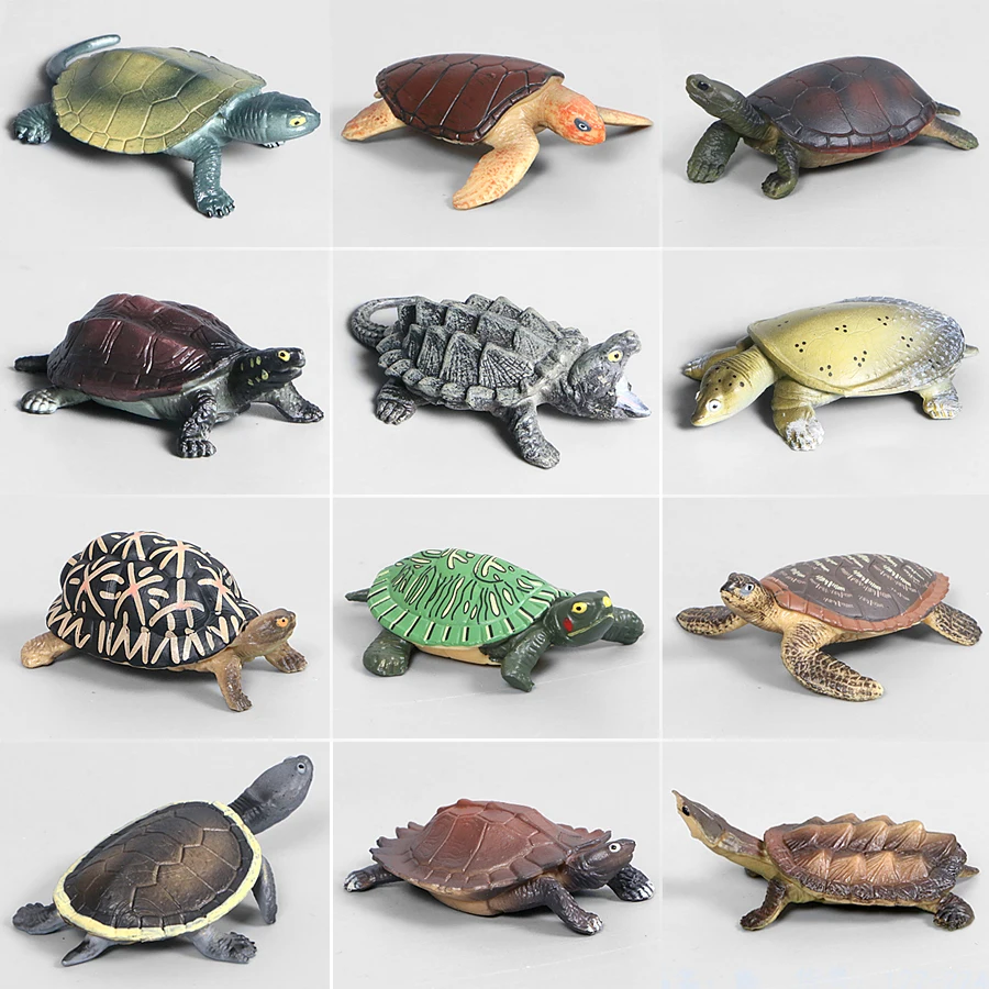 Simulation Action&Toys Figure Ocean Marine World  Sea Animal Crab,Nautilus,Turtle Tortoise PVC Figurine Collection Toy For Kids