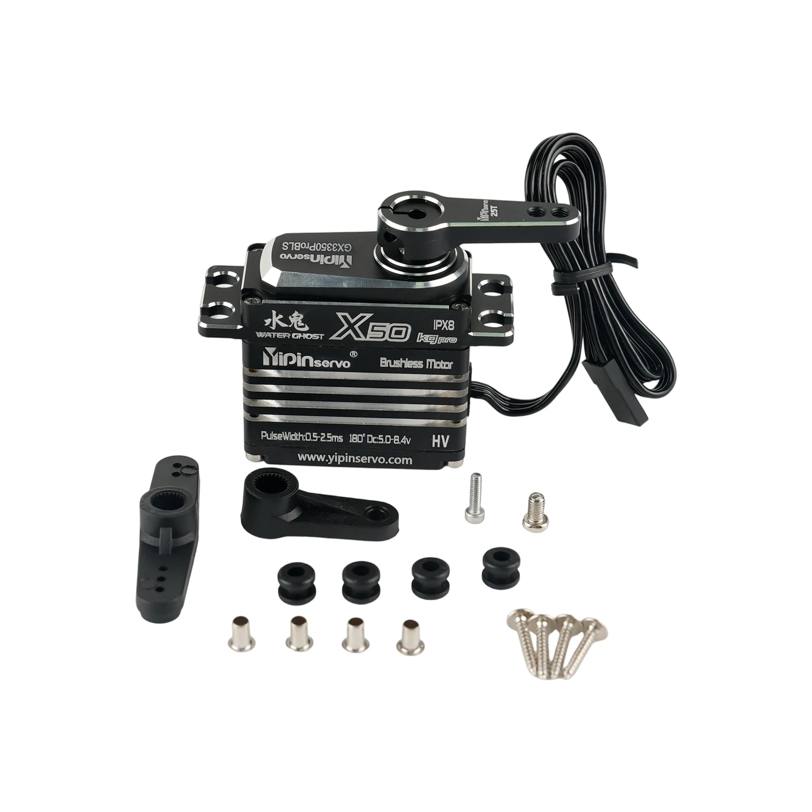 Motor servo sem escova digital totalmente metálico de 50kg 180 ° /270 °   Peças altas dos servos da engrenagem do metal do torque do controle do ângulo para aeronaves do carro do robô