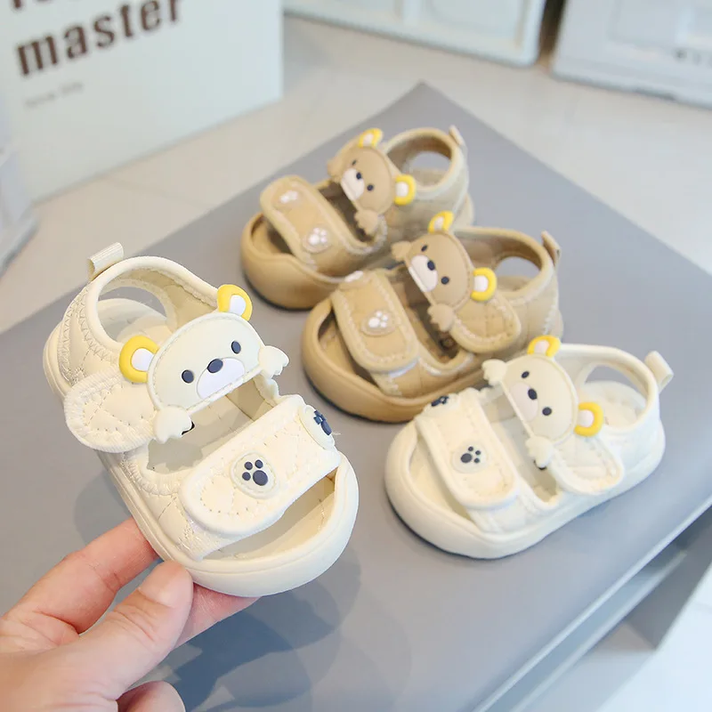 

Children's Toddler Shoes Soft Bottom Non-slip Comfortable Wrapped Head Sandals 1-3 Years Old Boys and Girls Fashion Beach Shoes