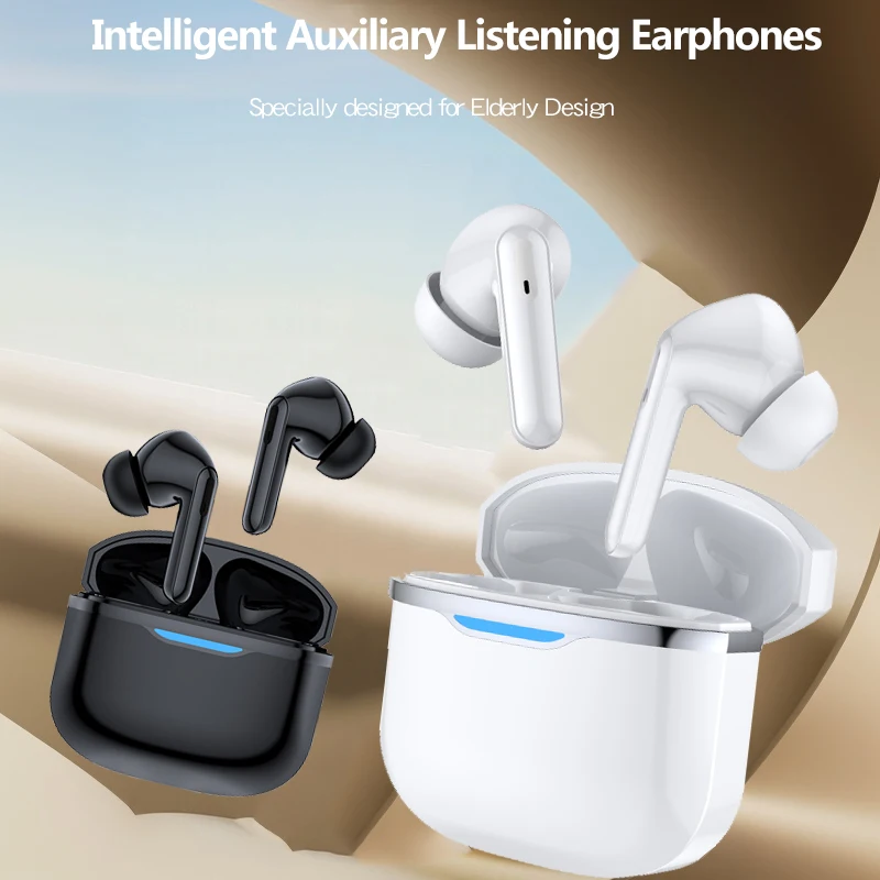 

New Portable Auxiliary Listening Bluetooth Earphones Intelligent Noise Reduction Rechargeable Hearing Aid Earbuds Elderly Gifts