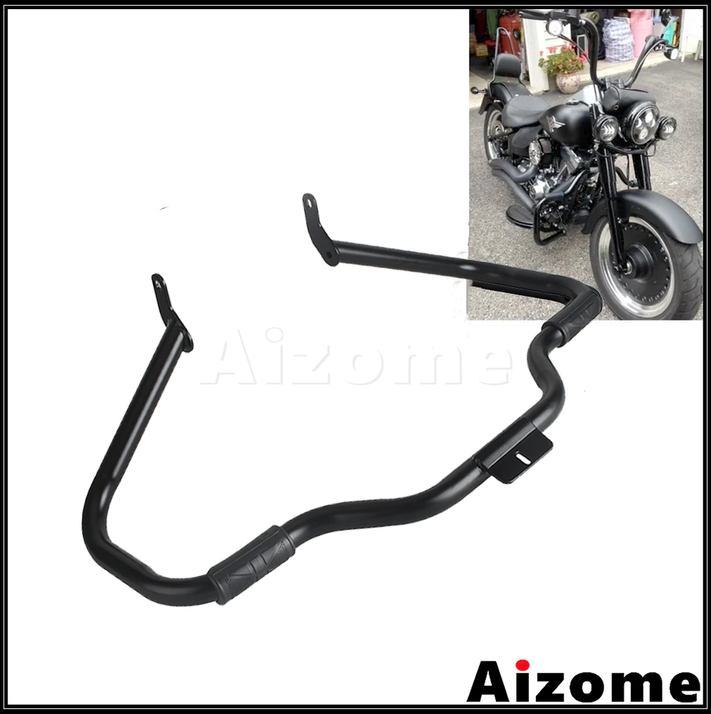 

Motorcycle Crash Bar For Harley Softail Fat Boy Lo FLSTF FLSTFB Heritage Softail Classic 2000-2017 Black Highway Engine Guard
