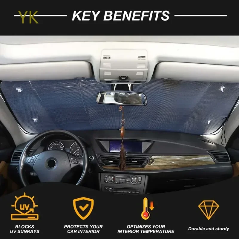 

For BMW X1 E84 2011-2015 Aluminum Foil Silver Car Front Glass Sunshade Sunscreen UV Protection Sunshade Interior Accessories