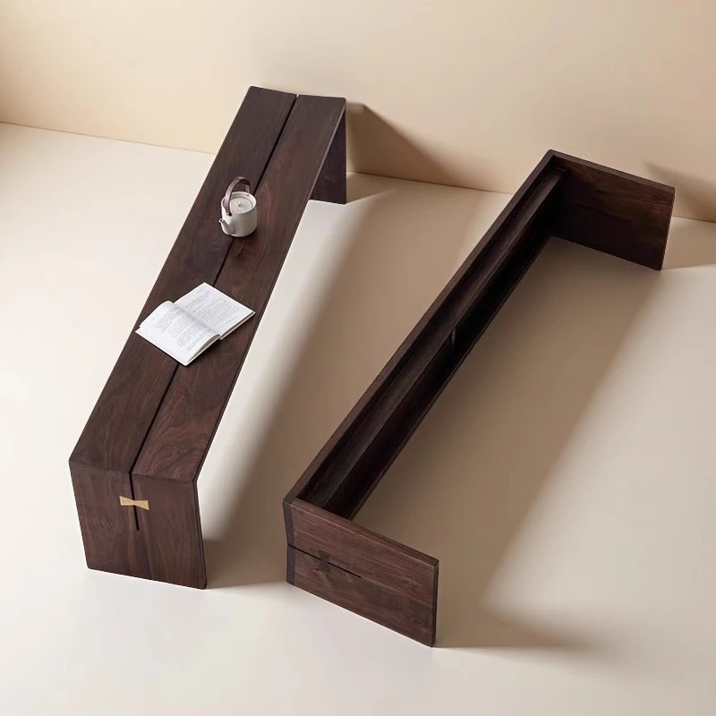 North American black walnut bench household living room shoe changing bench solid wood bench