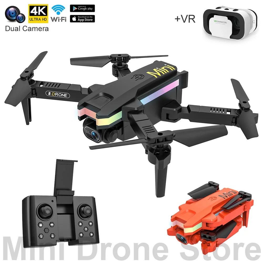 

XT8 Easy Fly RC Helicopters Toy Gifts Mini FPV Drone 4K HD VR Aerial Photography Folding Quadcopter With Dual Camera Free Return