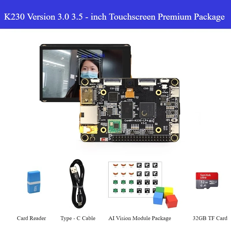 NONE CanMV K230 Entwicklungsboard, visuelles Erkennungsmodul, Kamera AI Rapid Development Board Künstliche Intelligenz 9