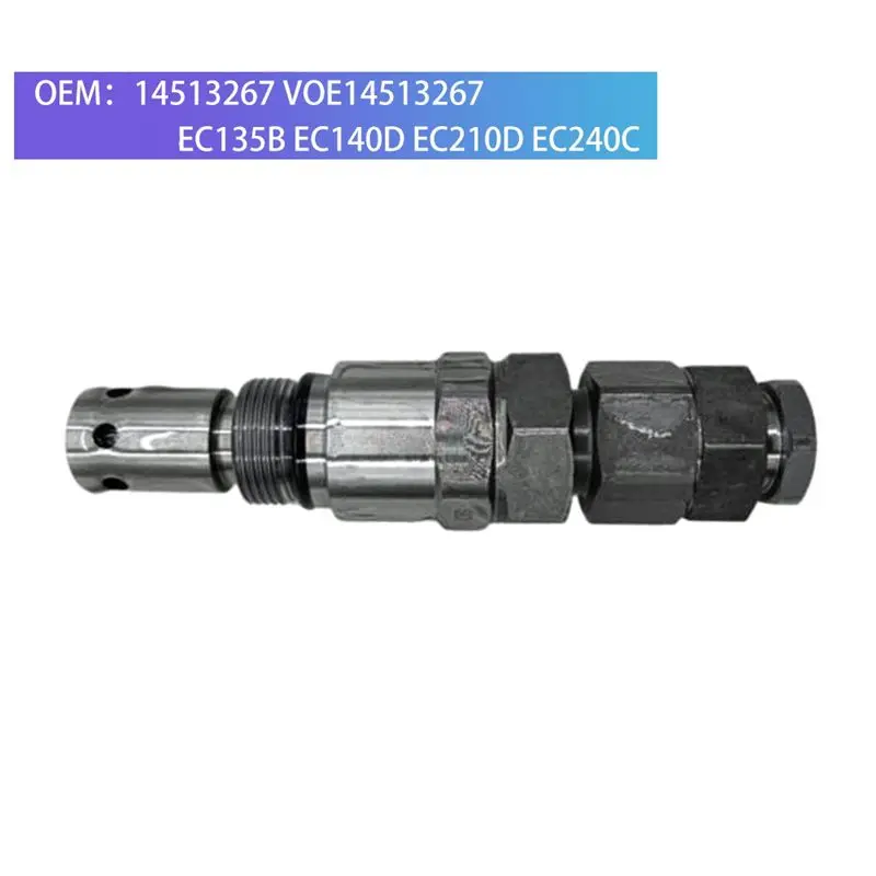YANA50I Excavator Replacement Main Relief Valve 14513267 VOE14513267 For Volvo EC135B EC140D EC210D EC240C Doosan Daewoo
