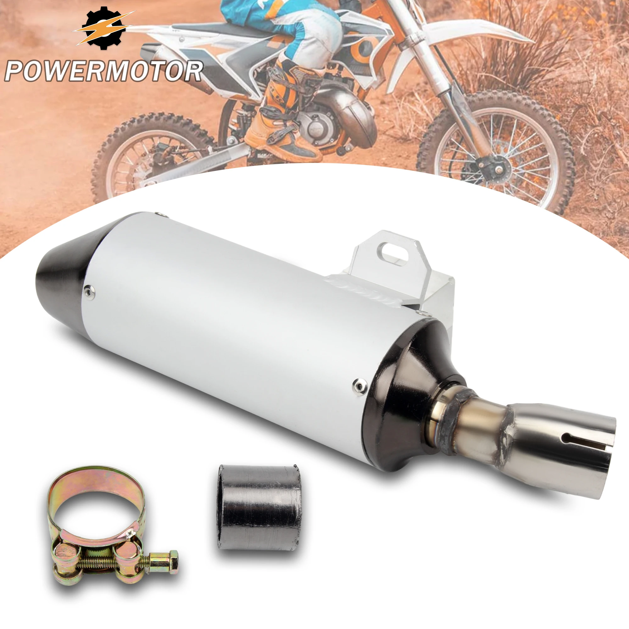 

2T 4T Motorcycle Exhaust Muffler Pipe for KAYO BSE Apollo ATV HONDA 110cc 125cc Motocross Enduro DirtBike Aluminum Alloy Parts