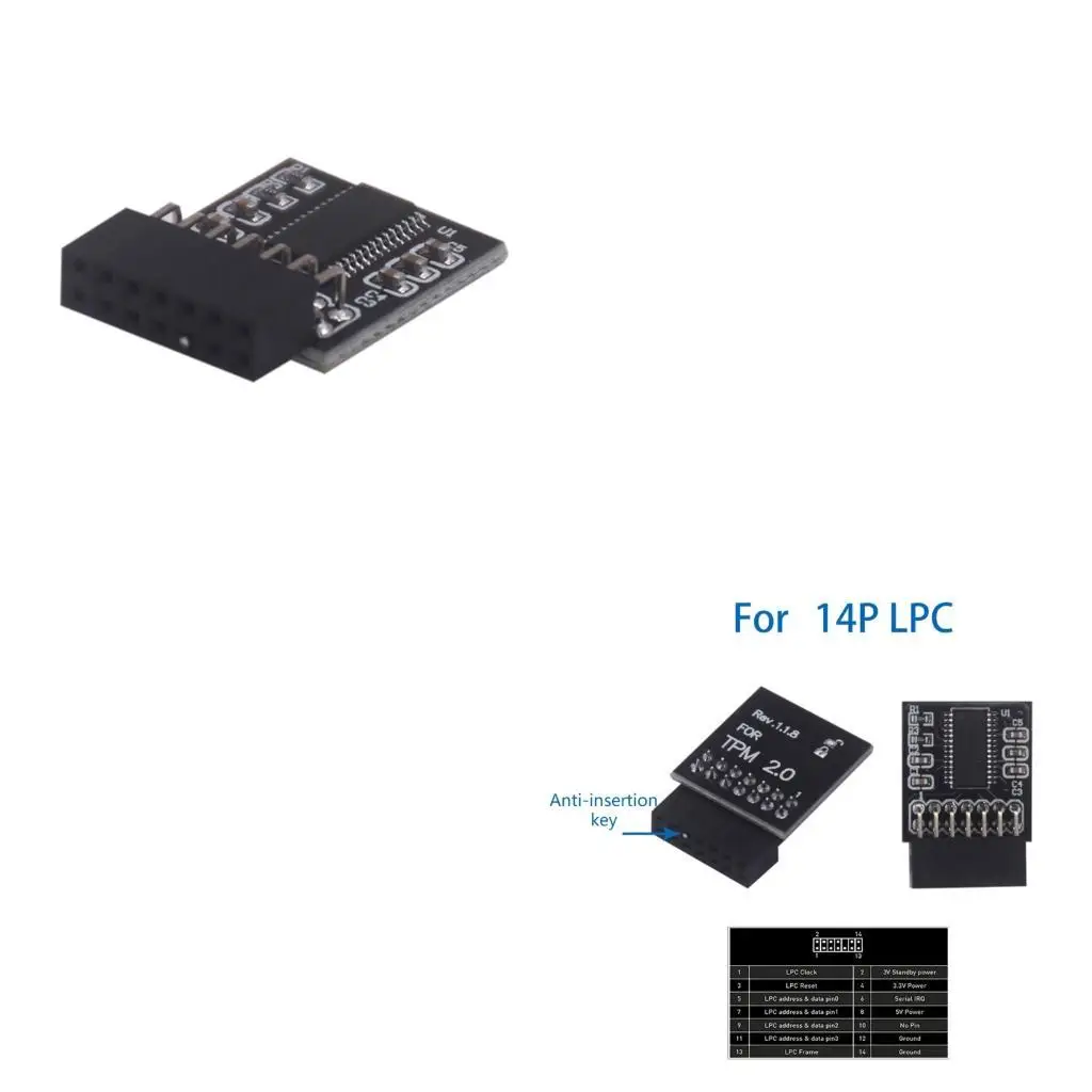 

652F Comprehensive TPM2.0 Security Module 14 Pin LPC Trusted Platform for MS-4136-4462