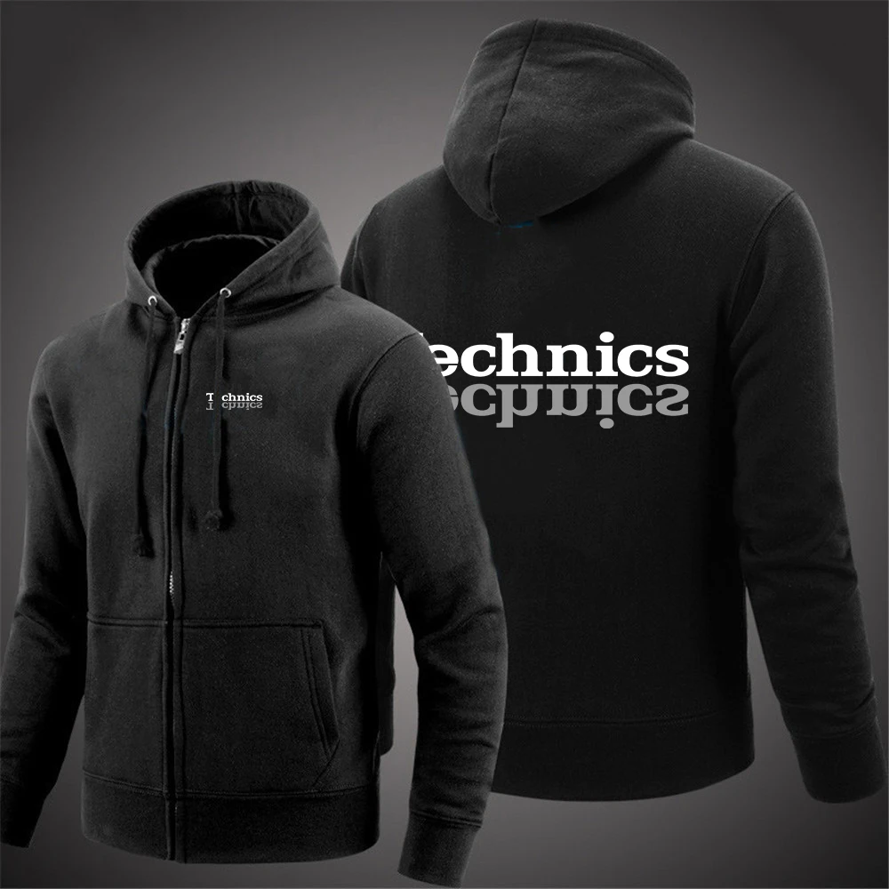 Technics 2023 Men’s Dj 1200 Turntable Music New Spring And Autumn Long Sleeve Hoodies Comfortable Printing Coats Zip Up Jackets