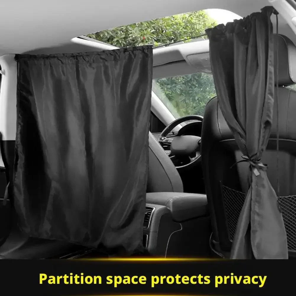 Car Curtain Adjustable Privy Vehicle Interior Curtain Universal Curtain Partition Protective Screen UV Rays Protection
