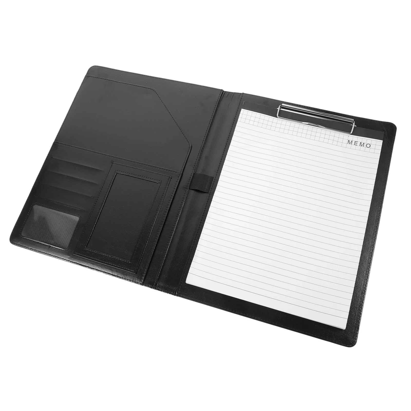 

Interlayer Business Folder Organizer Case with Metal Clips Storage Bag for Documents Credit Cards Pens Office Supplies Resume
