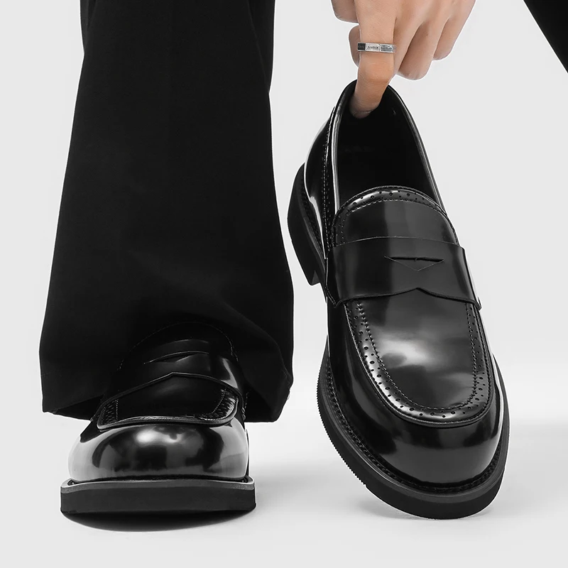 

Men business formal loafers breathable non slip daily commuting wedding groom shoes